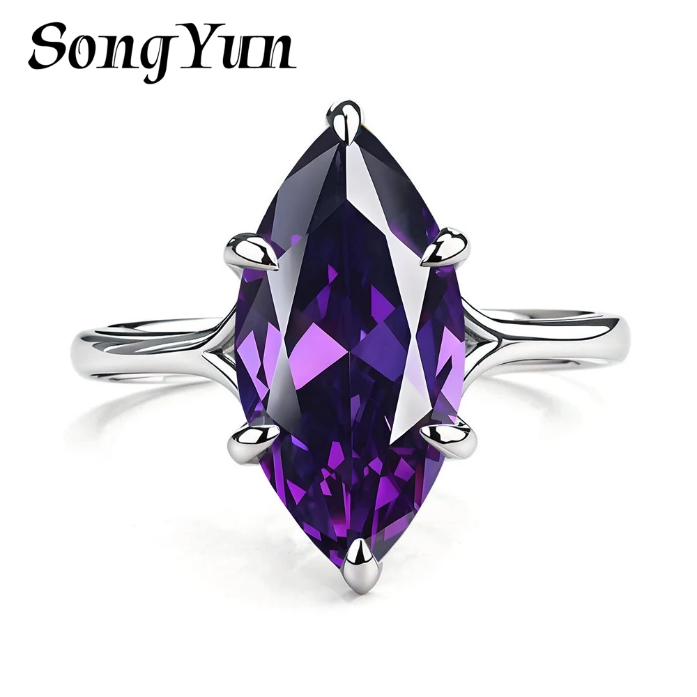 

SongYun Jewelry 925 Sterling Silver Ring HCD Diamond 5A CZ Gemstones Designer Love Statement 925 Sterling Silver Ring Accessorie