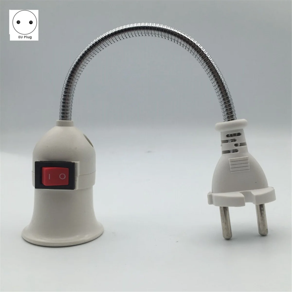 E27 EU Plug Преобразование цоколя лампы Светодиодный светильник Настенный гибкий держатель лампы Конвертер с выключателем Светодиодная головка Патрон лампы