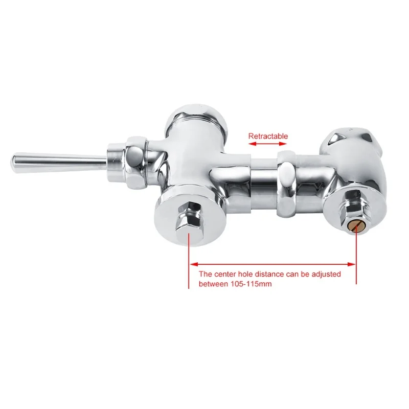 G1in صمام تدفق مبولة قابل للسحب صمام تنظيف من نوع الضغط اليدوي للحمام المرحاض #4