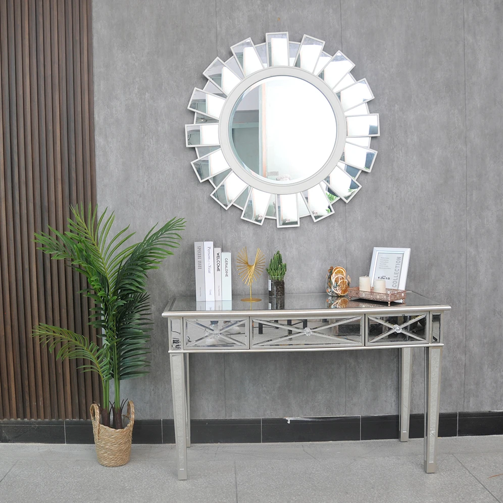 91cm Generous simple Euramerican vogue contracted adornment wall mirrors light luxury bathroom round decorative wall mirror