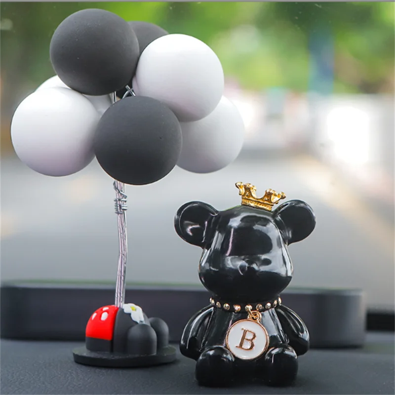 Trendy car center console ornaments cute high-end female car accessories light luxury creative ornaments