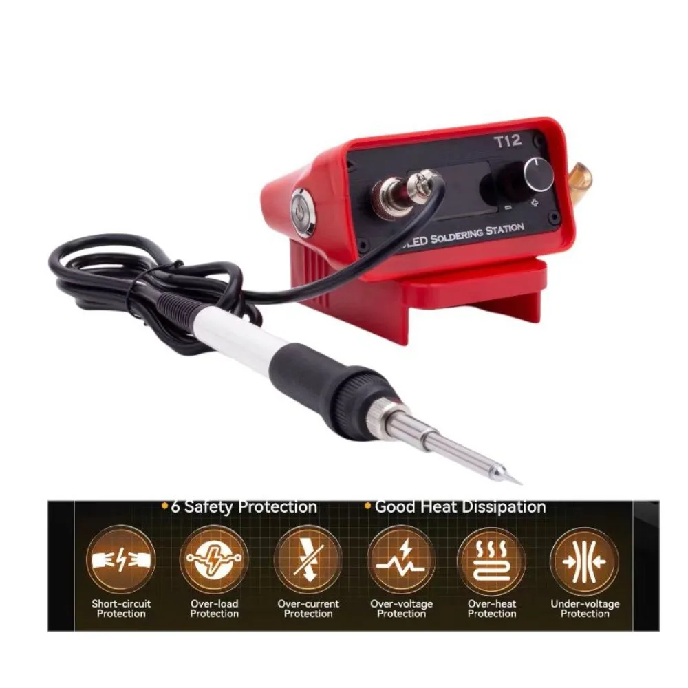 T12 Cordless Soldering Iron Station Portable Power Welding Station Kit For Craftsman V20 Lithium Battery((Not Include Battery)