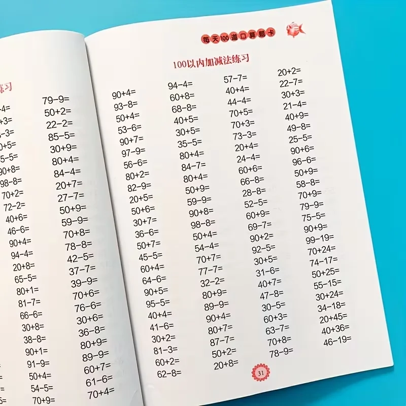 Math Work Multiplication and Division Within 99 Exercises for Memorizing The Multiplication Table - Educational Math Practice
