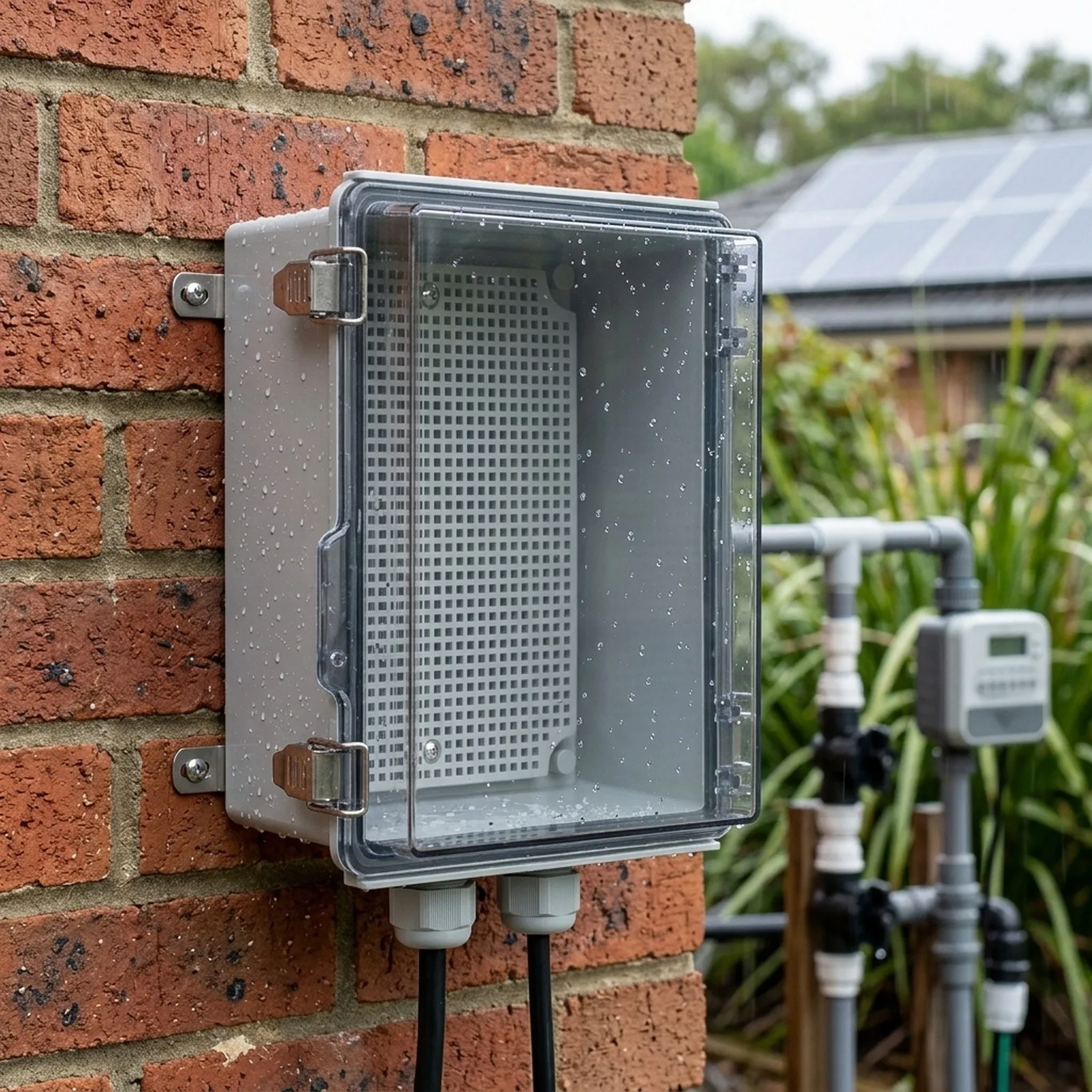 Easily Accessible Wiring in the Weatherproof Distribution Box Dimensions Height Height 110mm Width 220mm Depth 170mm