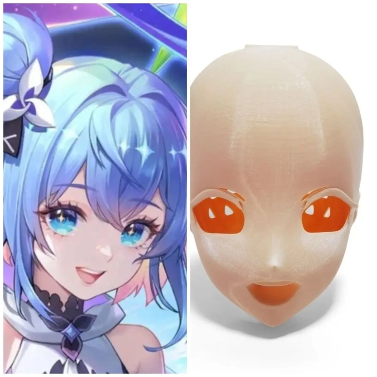 Anpassen Charakter Junge/Bily Kigurumi Halbkopf mit Schloss Anime Cosplay Kigurumi Maske COS Kopfbedeckung