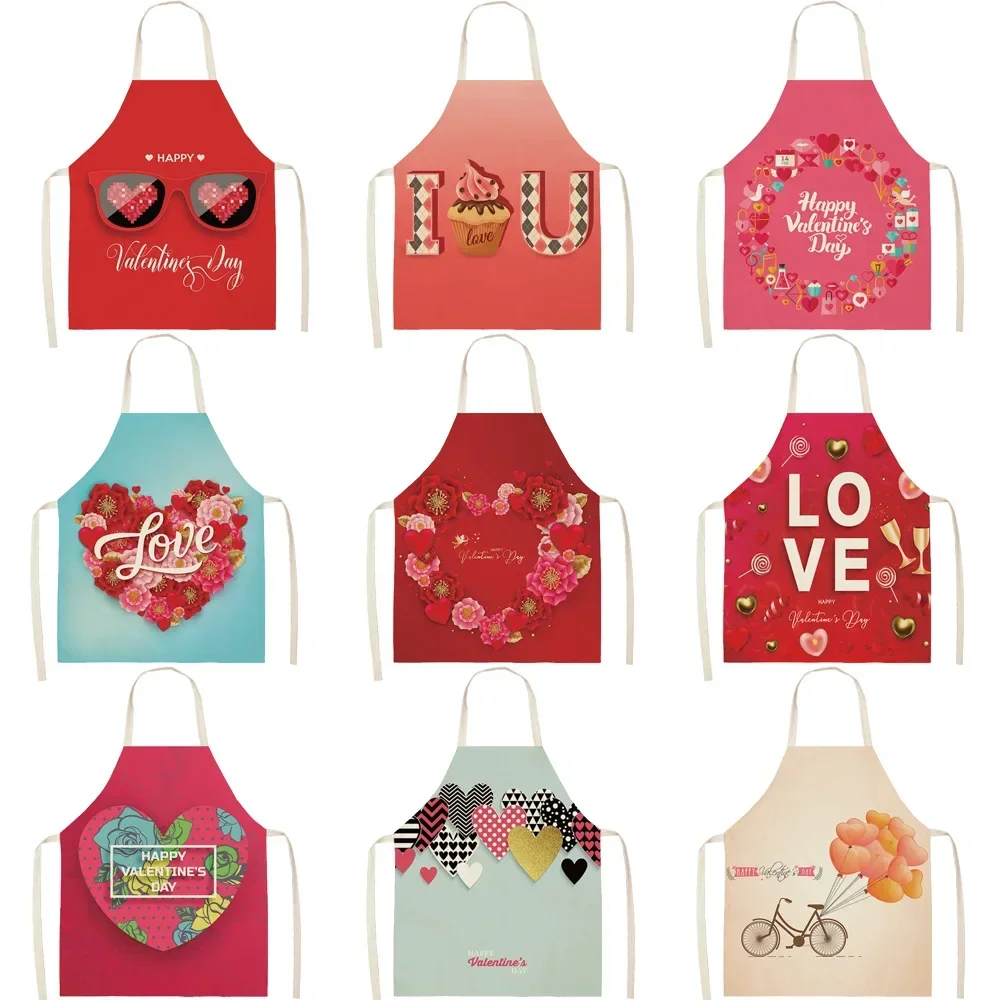 Elemento de amor de flamenco rojo, accesorios para hornear, delantal, accesorios de cocina, delantal maestro, delantal de cocina para mujer, ropa de cama