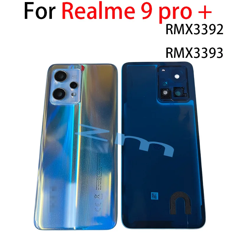 Original For Realme 9 Pro+ Battery Cover For Realme 9 Pro plus Rear Housing Case Glass Back Cover Battery Door Replacement