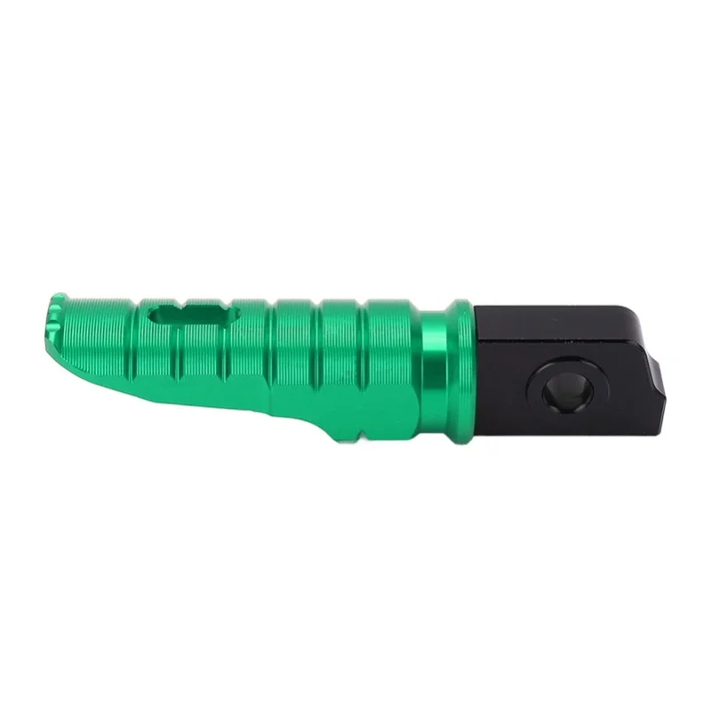 2pcs Motorcycle Front Footpeg Footrest T6063 Aluminum Alloy Anti Slip Rustproof Replacement For Aprilia GPR125 APR150Green