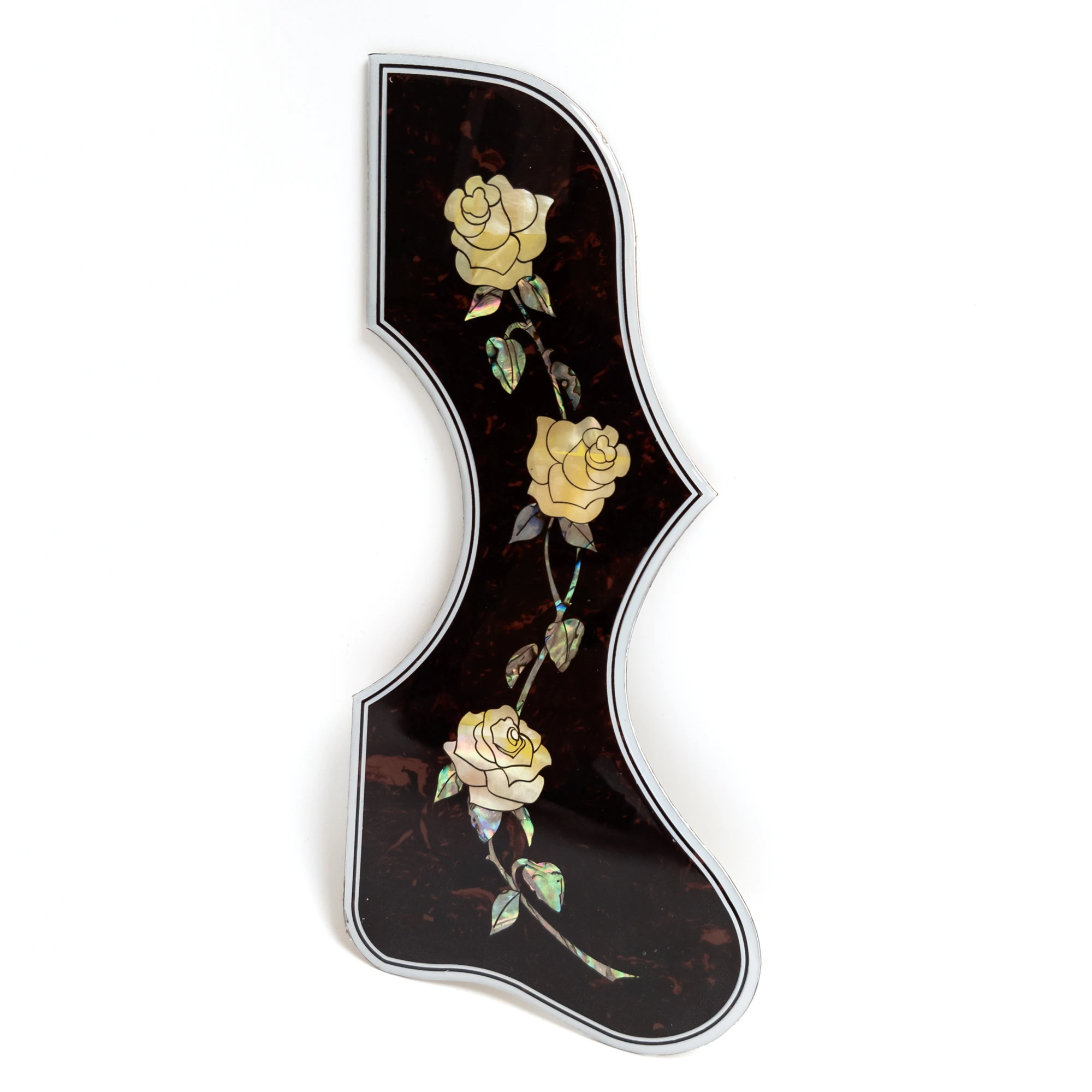 

J200 SJ200 Acoustic Guitar Pickguard – Abalone Shell Inlay, 2mm Thick Self-Adhesive Scratch Plate for 41-42"