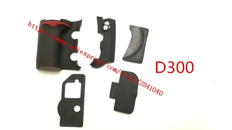 Nuevo conjunto de goma para el cuerpo, 5 uds., cubierta frontal y cubierta trasera de goma para Nikon D300 D300S, repuestos de reparación de cámara