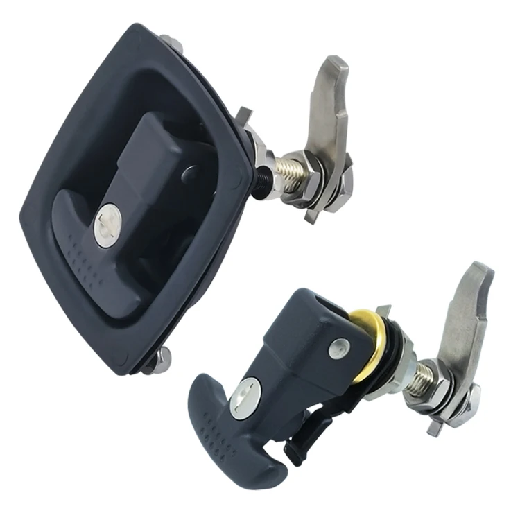 

For RV Motorhome Trailer Truck Flush Door Locks Trailer Cylinder Compression Lock Black Thickened Metal RV Lock