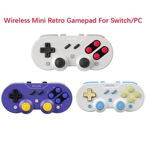 Imagen 2 del producto Aolion-Mini controlador de juego Retro inalámbrico, Joypad, Joystick de efecto Hall para interruptor, Gamepad para PC, Windows, accesorios de juego NS