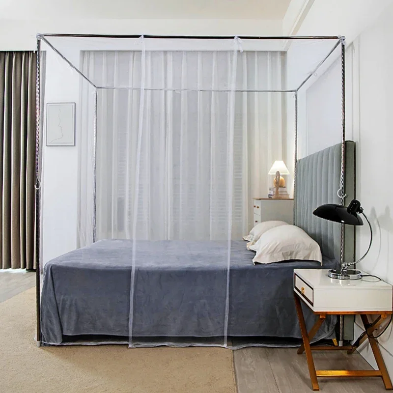 Four Corner Outdoor Camping Mosquito Canopy Net With Storage Bag Insect Tent Protection Bedroom Full Netting