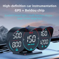 G17 Digital GPS Speedometer Universal Car LCD Head Up Display With Speed MPH / KM/H For HUD Compass Overspeed Alarm Altitude