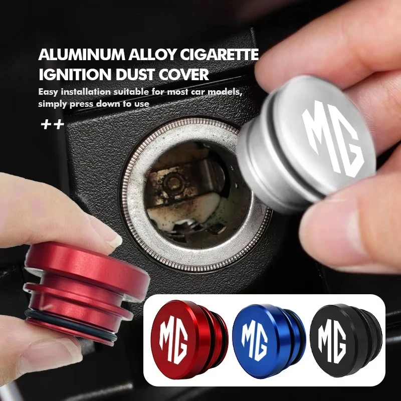 Metal Anti Dust Power Socket Plug Cap Auto Protection Cigarette Lighter Cover Interior Accessories For MG ZS MG4 EV MG5 MG HS MG - view 2