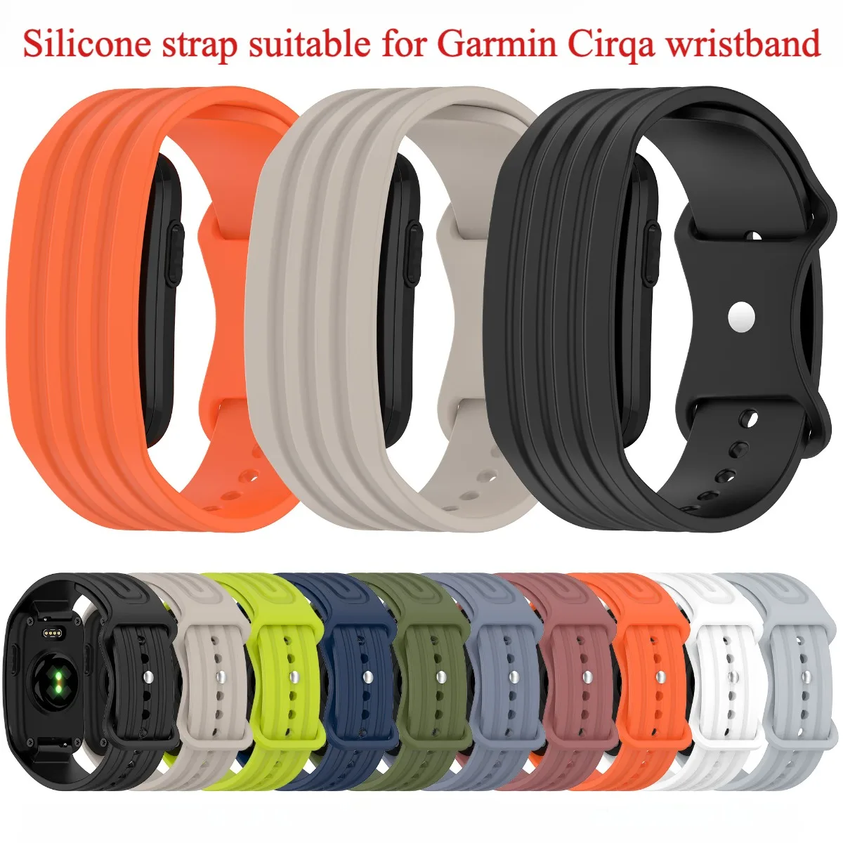 Image of Sport-Armband aus Silikon für Garmin Cirqa Smart Band, wasserdicht, verschleißfest, Ersatz-Uhrenzubehör