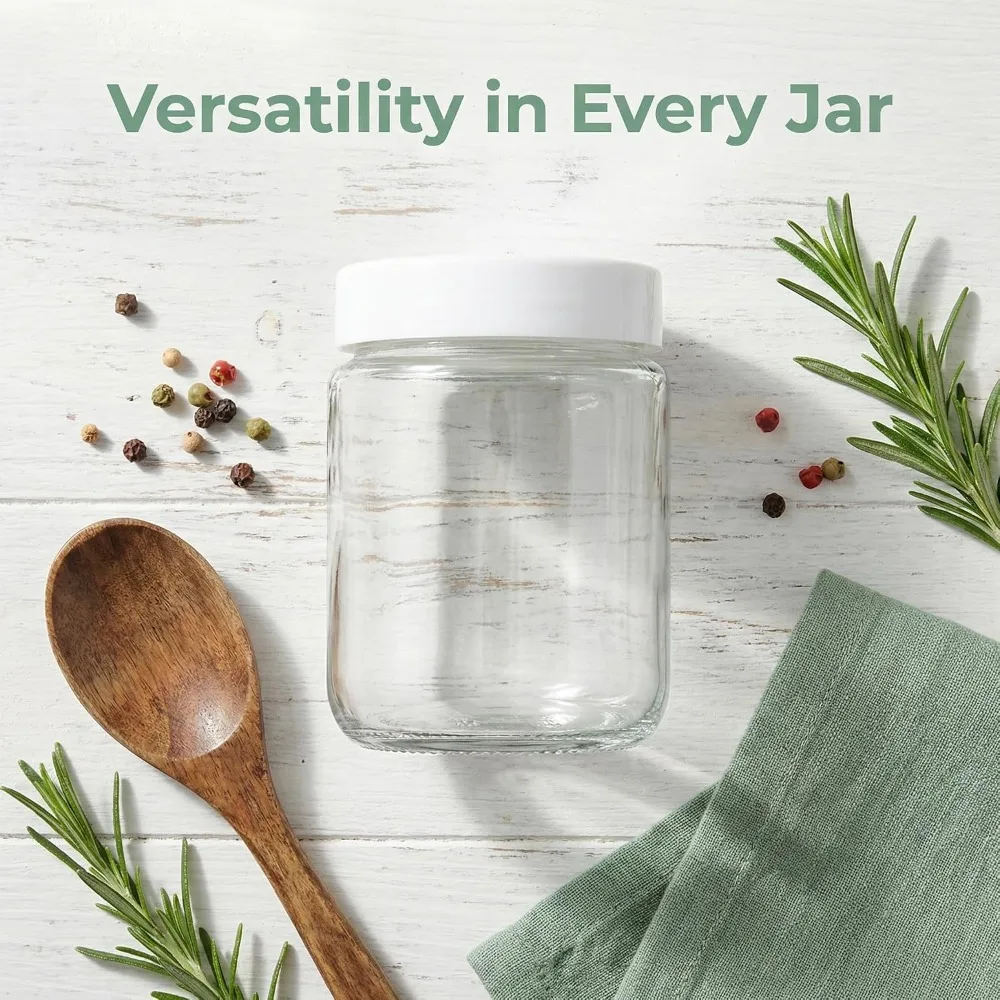 12 Pack 8 oz Glass Mason Jars with Airtight Lids for Canning, Jelly, Jam, Pickles, Spice Storage - view 5