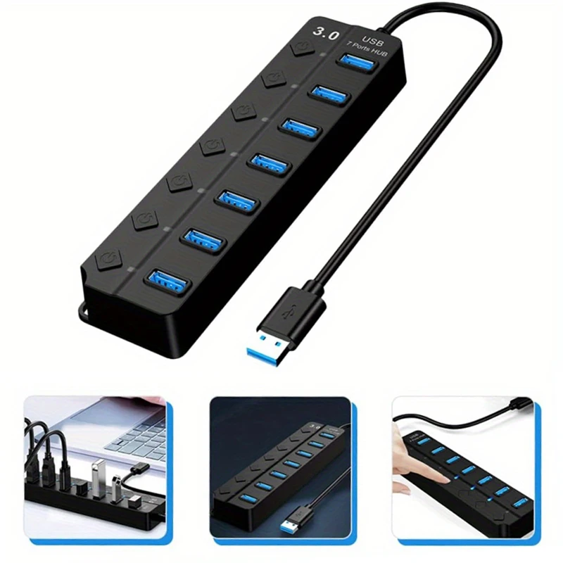 4 In 1 Usb Hub 7 Po…