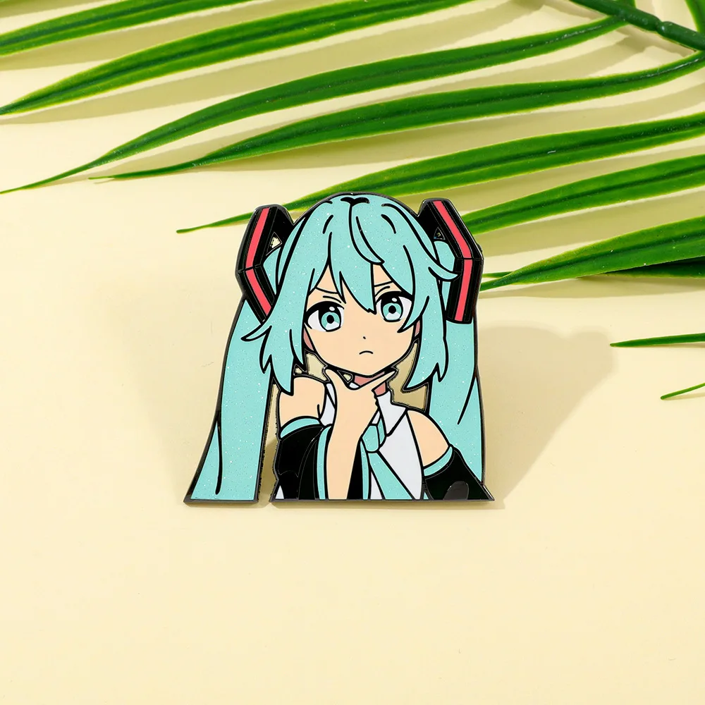 2Pcs/set Little Girl Alloy Jewelry Badge, Fashion Cartoon Pin, Idol Girl Broch, Cute Clothing Accessories image 5