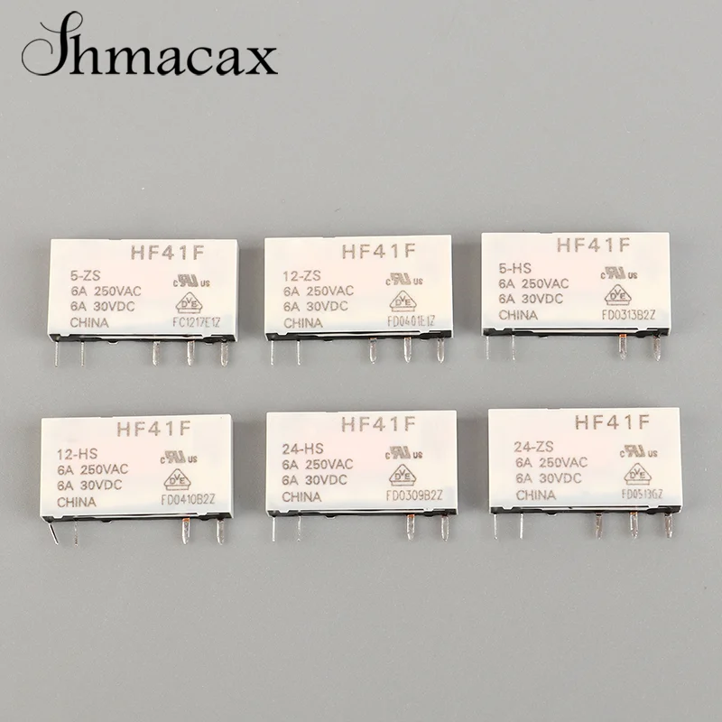 HF41F-24-ZS HF41F-12-ZS HF41F-5-ZS HF41F-5-HS HF41F-12-HS HF41F-24-HS Industrial Relay Subminiature Power Relay 41F HF41F