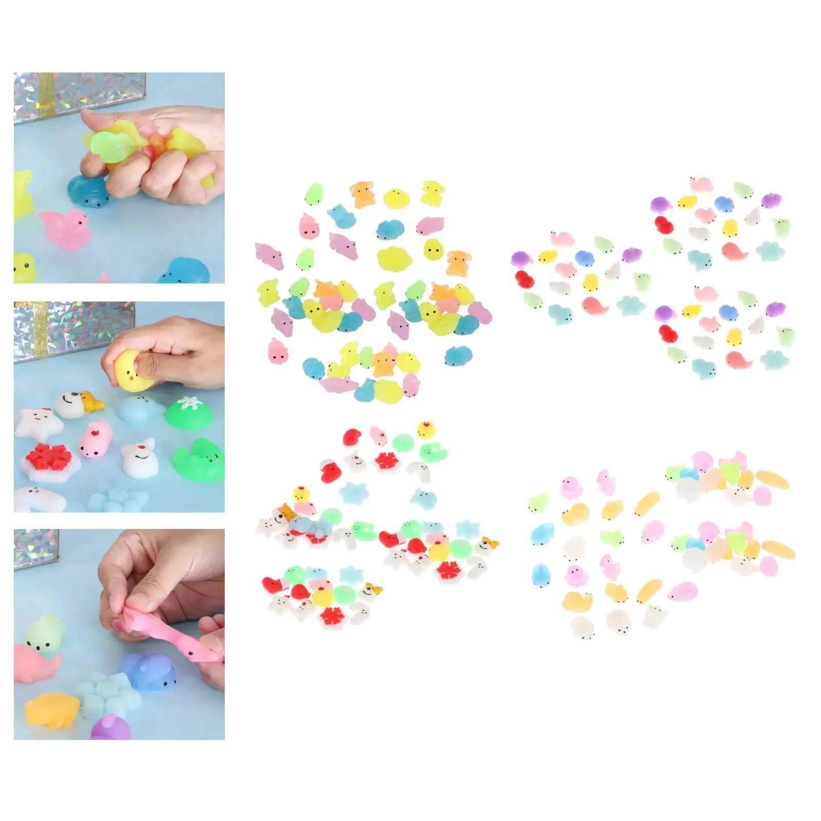 50Pcs Mini Squeezing Toys Cute Interesting for Stocking Stuffers Easter Basket