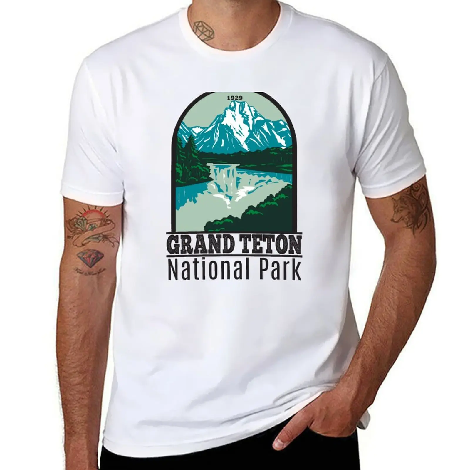 

Grand Teton Jackson Hole Valley National Park Wyoming T-Shirt Casual Loose Daily Wear T-Shirt