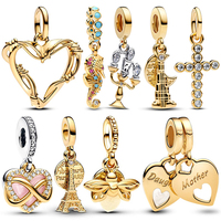 Charm 925 Originales Rose Gold Pendant Bead Fits Bracelets Bangle Necklace For Charms Silver 925 Woman Luxury DIY Jewelry Making