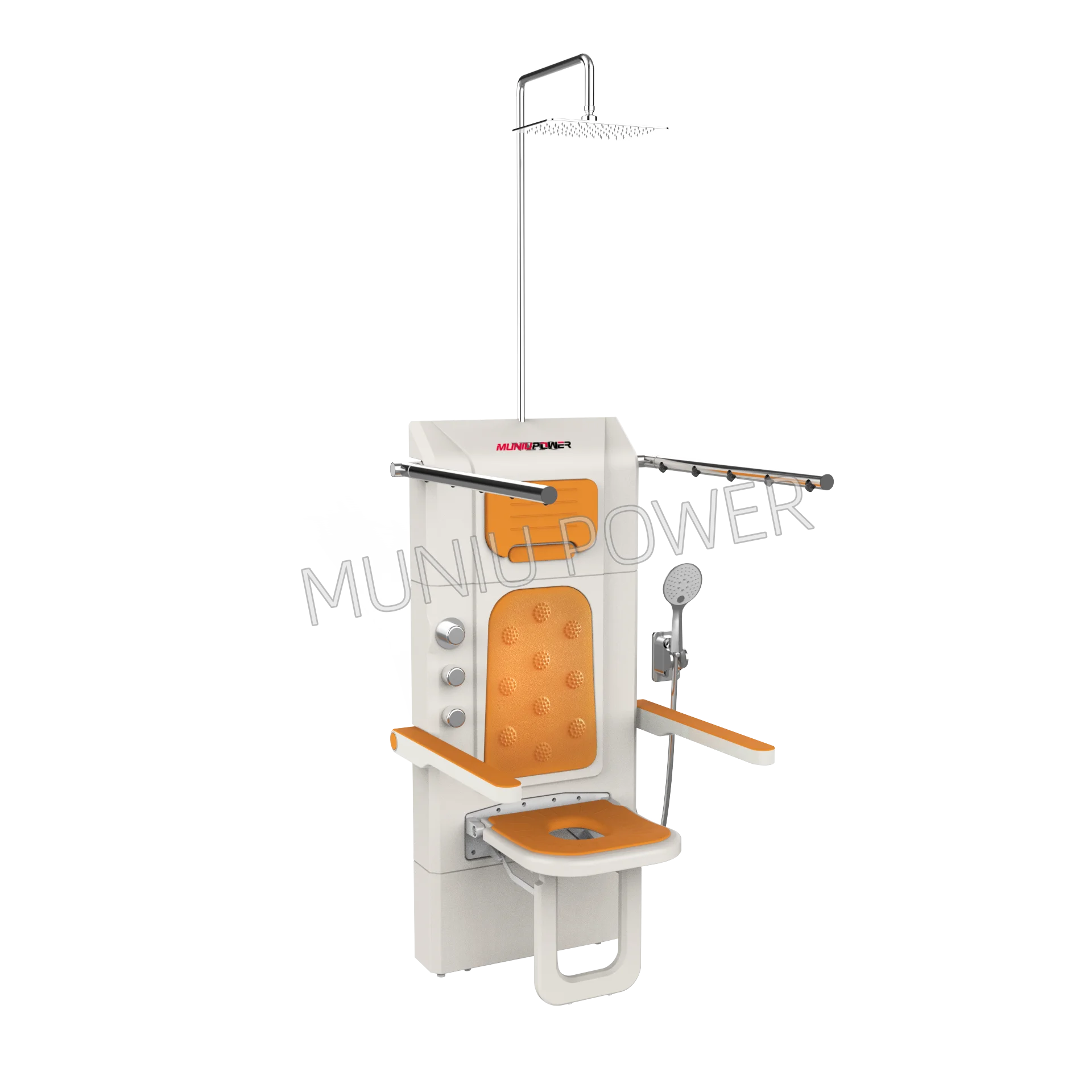 Commercial 304 Stainless Steel Thermostatic Shower System with Seat Bathroom Anti-Scald Safety Unit for Elderly Care