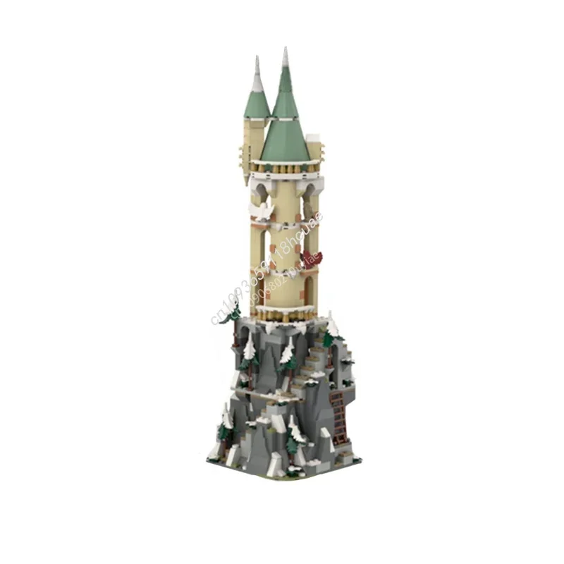 

670 шт. Moc строительные блоки Hogwarts School HP модульные Owlery Rework замок кирпичи DIY для детей рождественские подарки