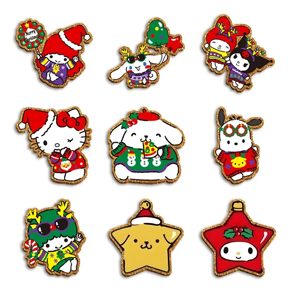 

Christmas Sanrio Chunky Glitter Planar Resin Acrylic Flatback For DIY Phone Case Hair Bow Craft Supplies Gift Accessories