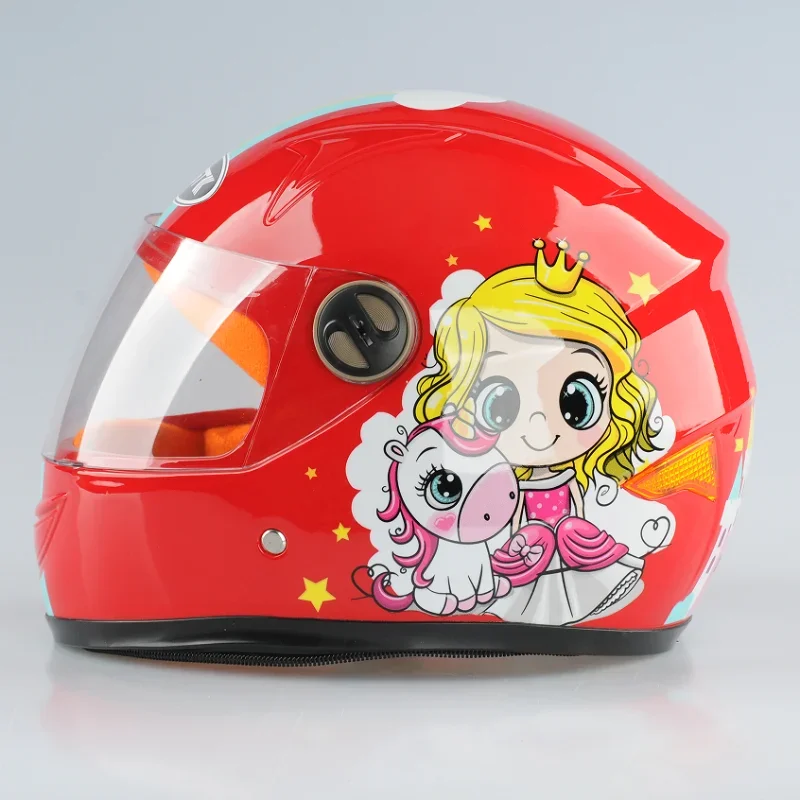 NEW Children Helmet Motorcycle Helmets ScooterWinter Helmet Sunshade Sun Protection Crash Helmet Boy and Girl Kid Lovely 42-52CM