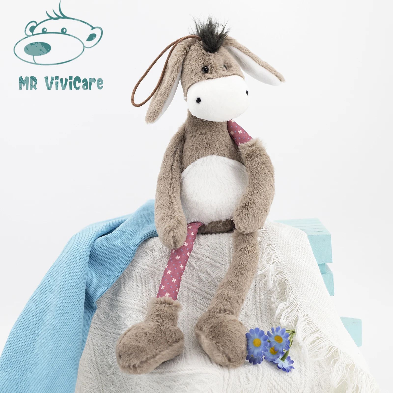 Urocza kreskówka Baby Eeyore symulacja osioł wypchana miękkie pluszowe zwierzątko lalka na urodziny dla dzieci kolekcja prezentów