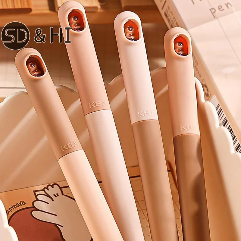 1Set Nette Capybara Gel Stift Kawaii Capybara Schnell Trocknend Schreiben Glatte Stifte Kreative Neutral Stift Schreibwaren Büro Liefert