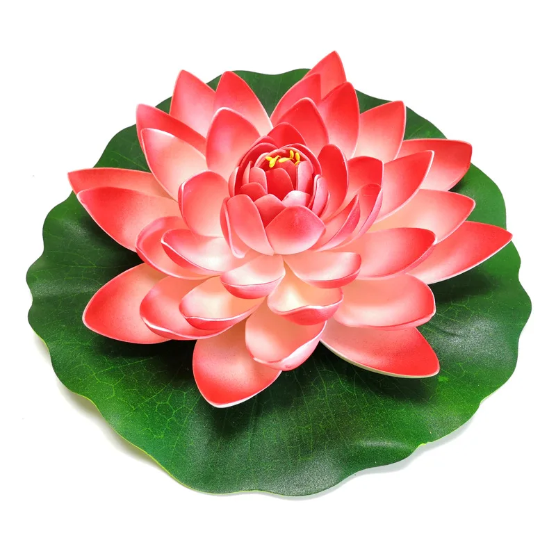 10/17/28cm Lotus Artificial Flower Floating Fake Lotus Plant Water Lily Micro Landscape for Pond Garden swimming pool Decor