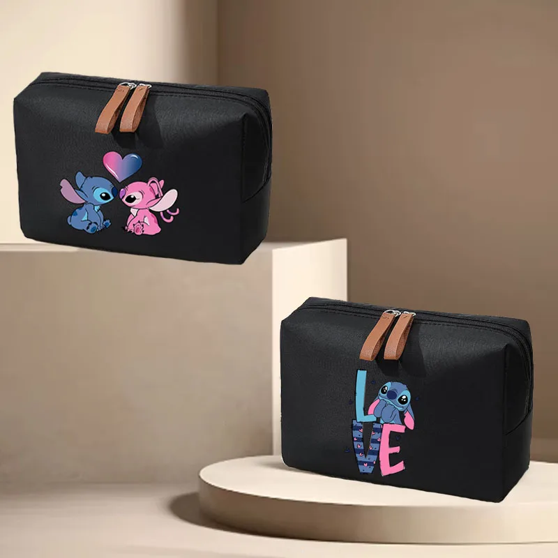 

Disney Lilo &Stitch Cartoon Women's Cosmetic Bag commuting Storage Bag New popular Bags Box Washing Travel Ladies Cosmetic Bags