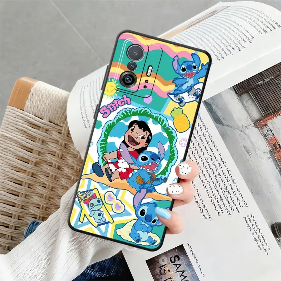 เคสโทรศัพท์แบบนิ่มสำหรับ Xiaomi Mi 10T 11T 14 Pro 9 CC9Pro 10 11 13 Lite 13 9T ลายการ์ตูนดิสนีย์สติทช์