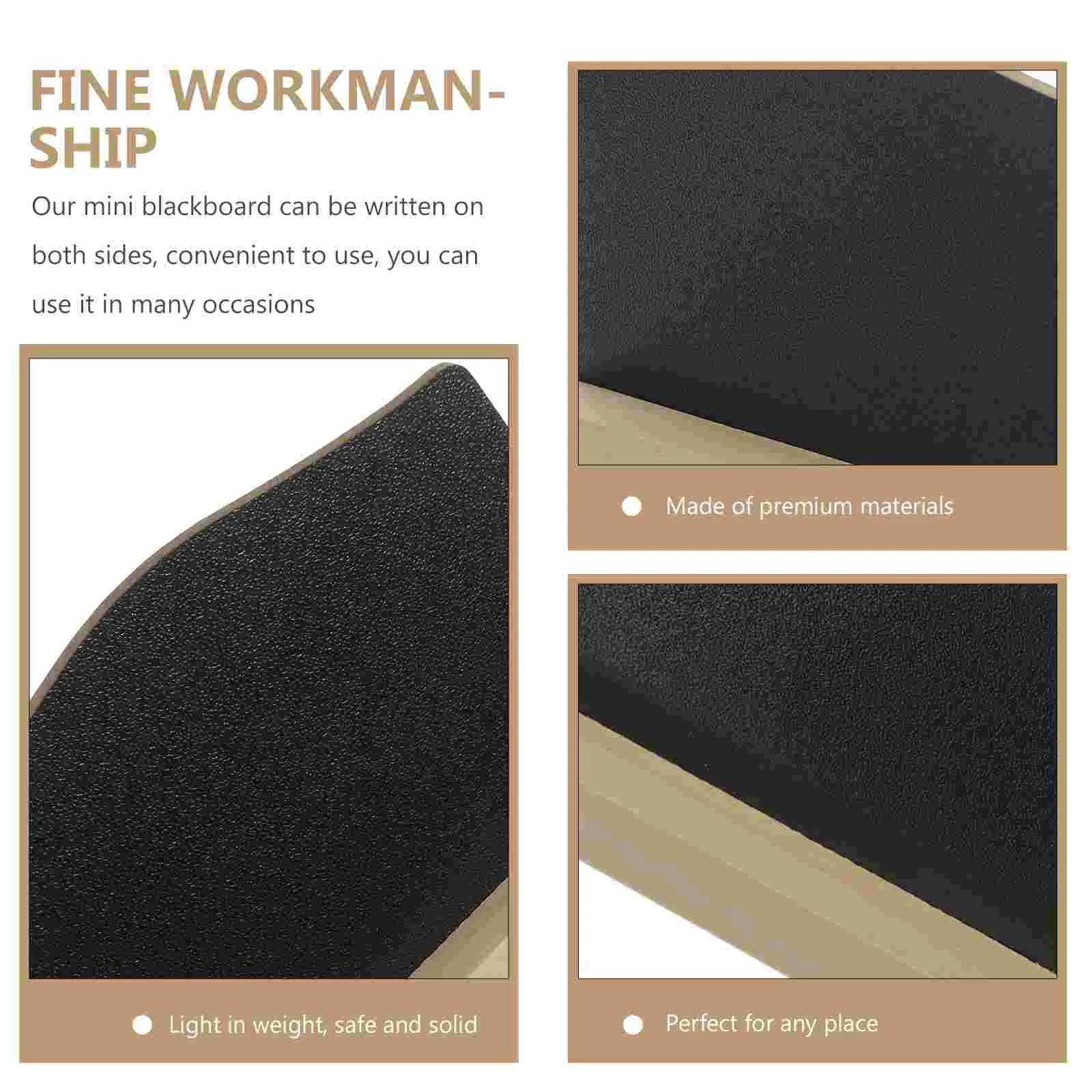 5 Pcs Mini Chalkboards Double Sided Small Signs Rectangle Erasable Reusable Desktop Wood Chalkboards Foldable Stand