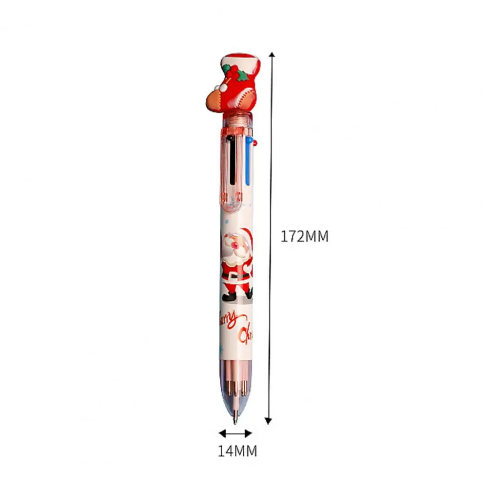 Creative Writing Pencil  Safe Lightweight Ball Point Pen  Cartoon Santa Claus Xmas Tree Deer Colorful Pen