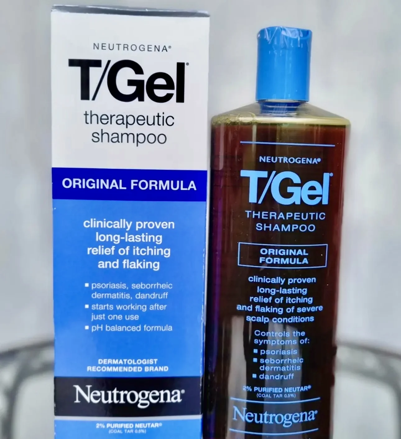 

New 250ml Neutrogena T/Gel Therapeutic Shampoo Original Herbal Long-Lasting Relief Hair Itching Flaking Deep Hair Cleansing Care