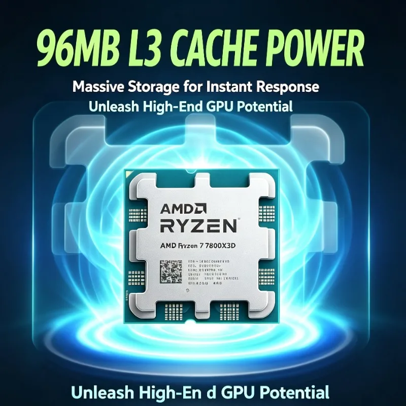 Mainboard Matching B650 Processor AMD Ryzen 7 7800X3D Socket AM5 5nm Craft 8C16T 4.2GHz 96MB L3 Cache 120W DDR5