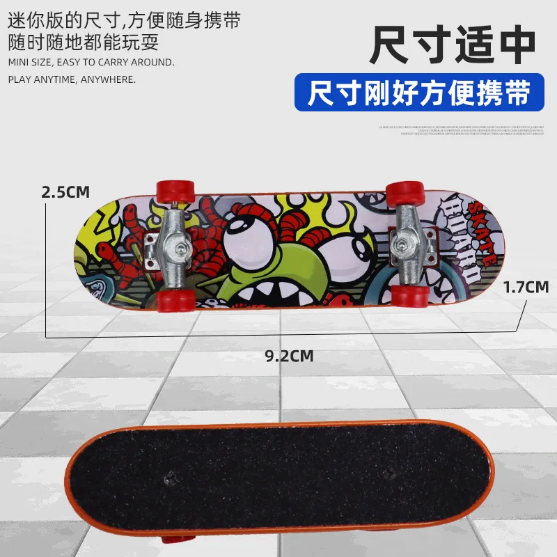 5 stücke Kreative Druck Professionelle kunststoff Finger Skateboard Mini Finger Boards Skate Lkw Finger Skateboard Für Kind Spielzeug H19