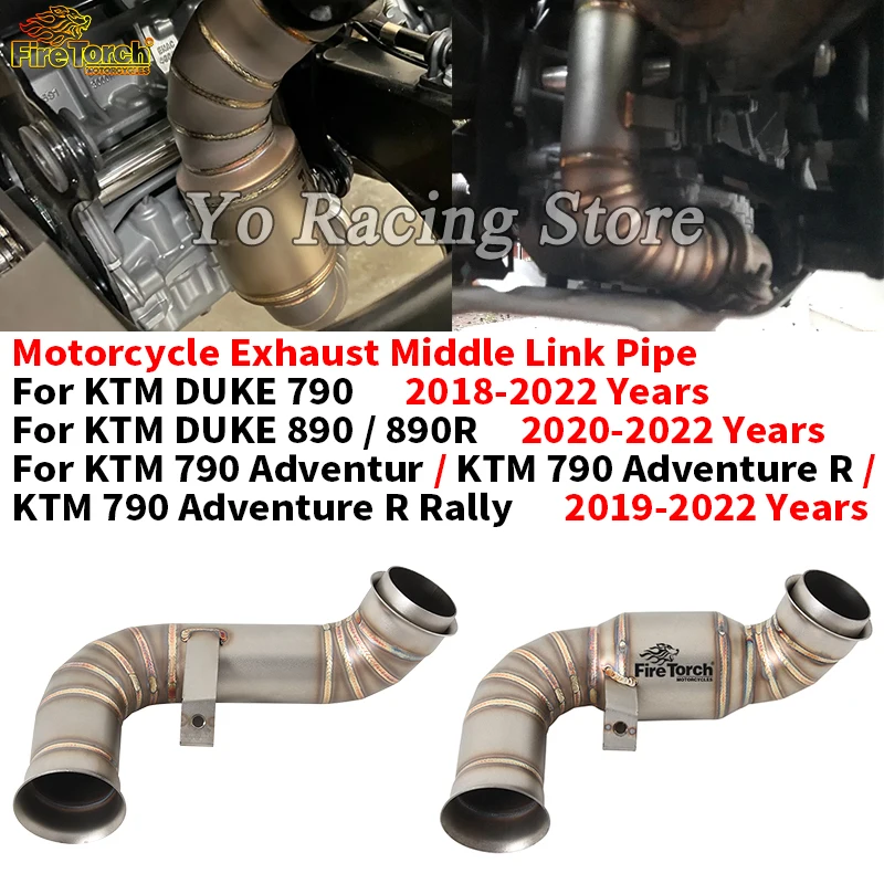 أنبوب وصلة عادم دراجة نارية ، سهل اللبس لـ KTM DUKE 790 Duke 890, 890R 2018-2022 KTM 790 Adventure R Ktm790 R رالي 2019-2022