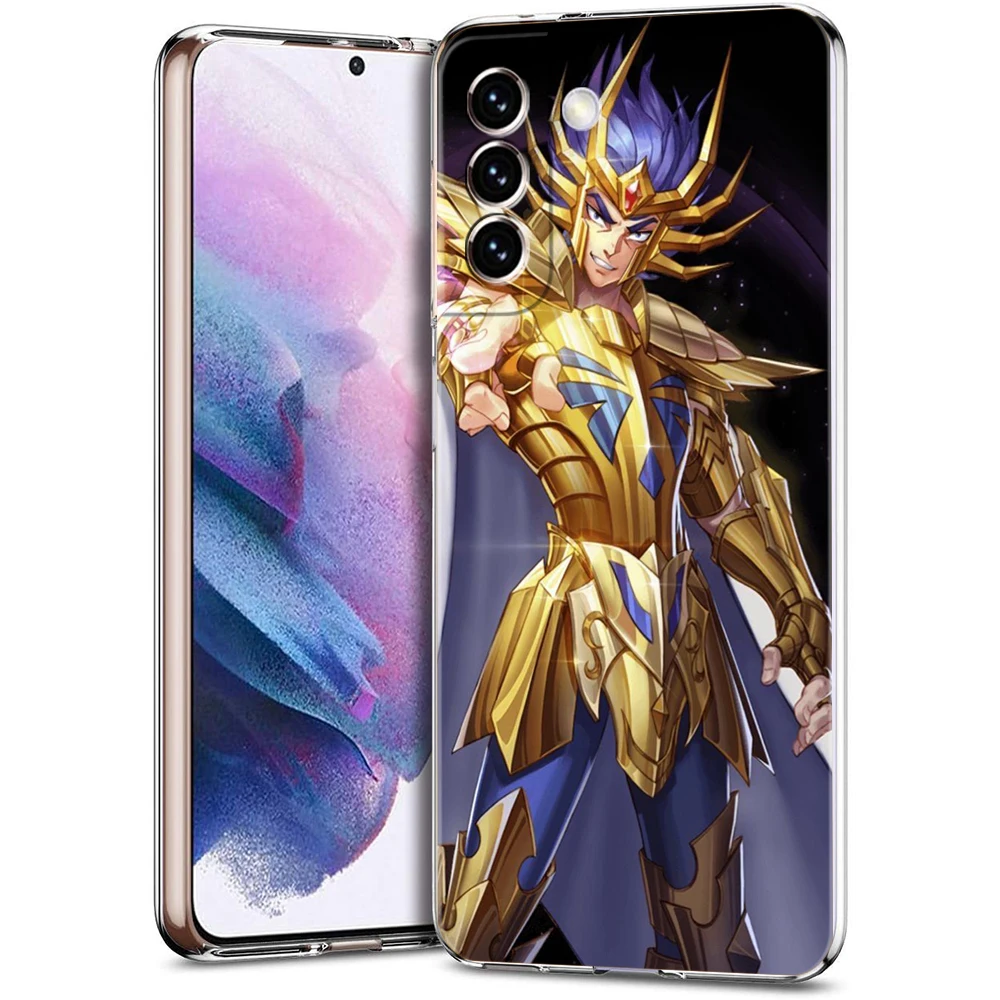 Saint Seiya Knights Of The Zodiac Phone Case for Samsung Galaxy S24 S23 S22 S20 S21 FE Ultra S10 S10E S9 S8 Plus Transparent Bag