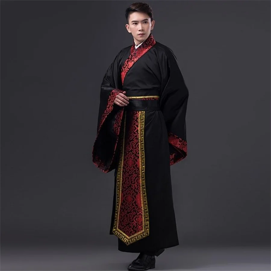 Hanfu Costumes Male Tang Dynasty Han Hero Stage Emperor Mens Hanfu Chinese Style Traditional Chinese Clothing for Man Cosplay