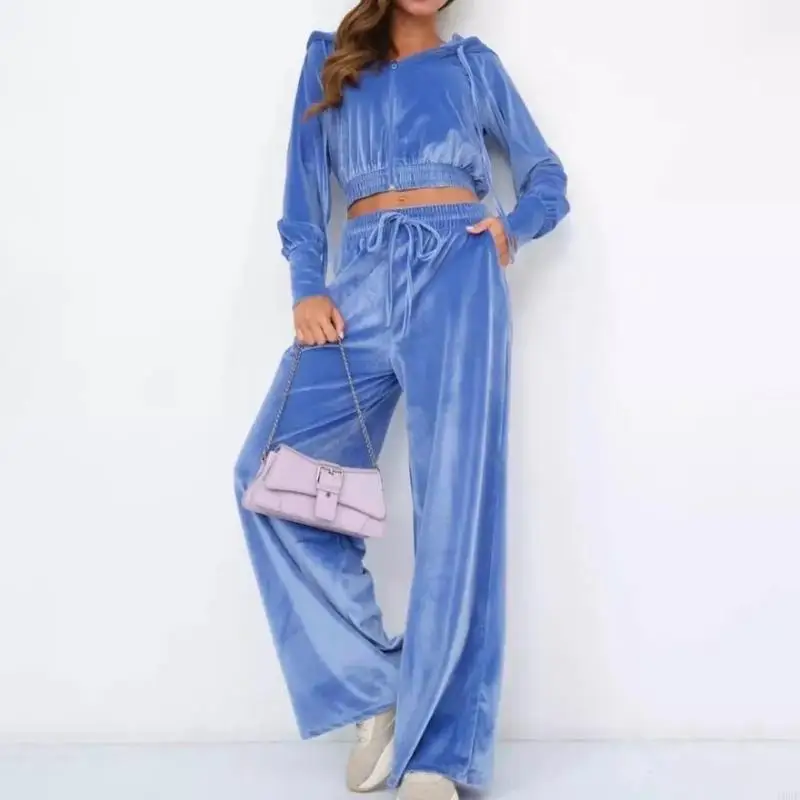 

Эластичная бархатная спортивная одежда Укороченная толстовка с высокой талией Бегуны Модные наряды