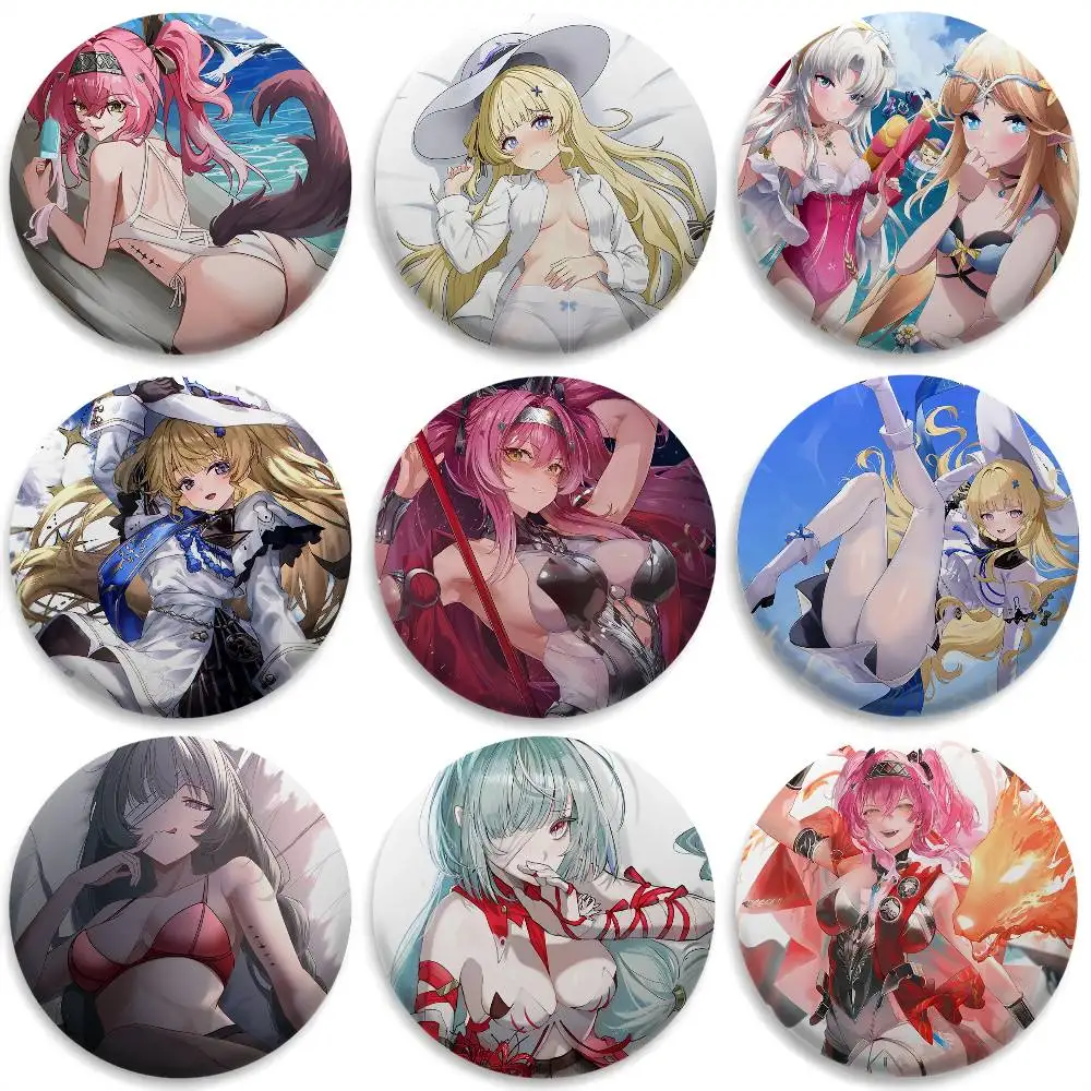 

Lupa Phoebe Sexy Wuthering Badges Round Exquisite Badge Brooches Creative Pins For Clothes Hat Backpack Gift Accessories