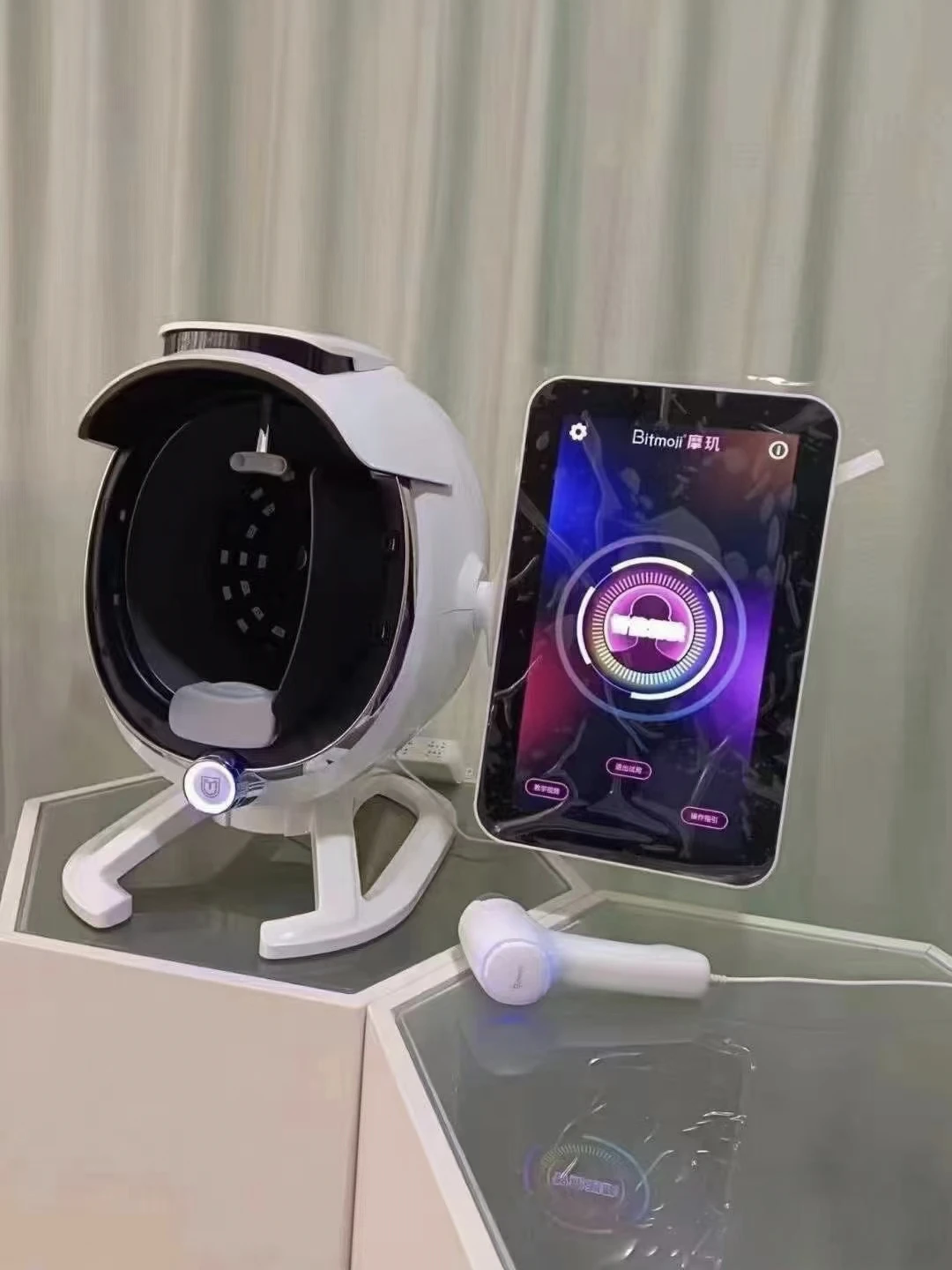 

Bitmoji 3d skin analyzer Big Screen A6 Magic Mirror Skin Analyzer Machine Facial Skin Analysis With Handheld Skin Microimager