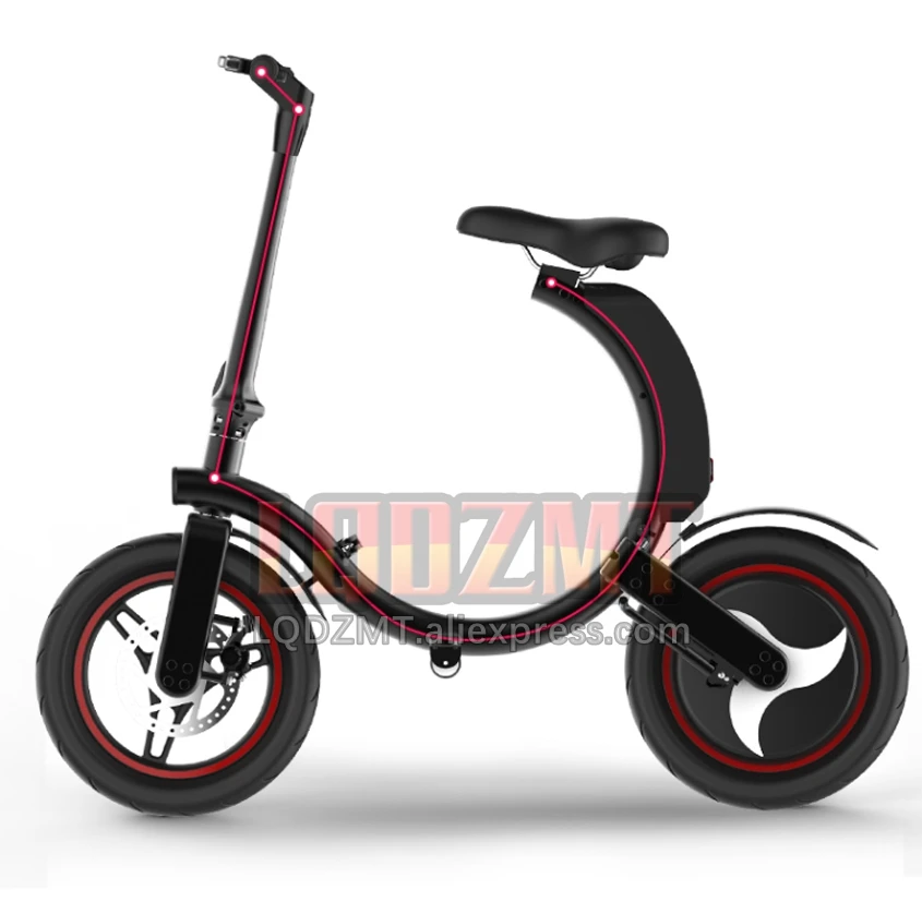 14 inch 450W Electric Folding Bicycle Off-Road ATV Foldable Long Range Safety Powerful Battery Bike For Adults and Kids Scooter image 6