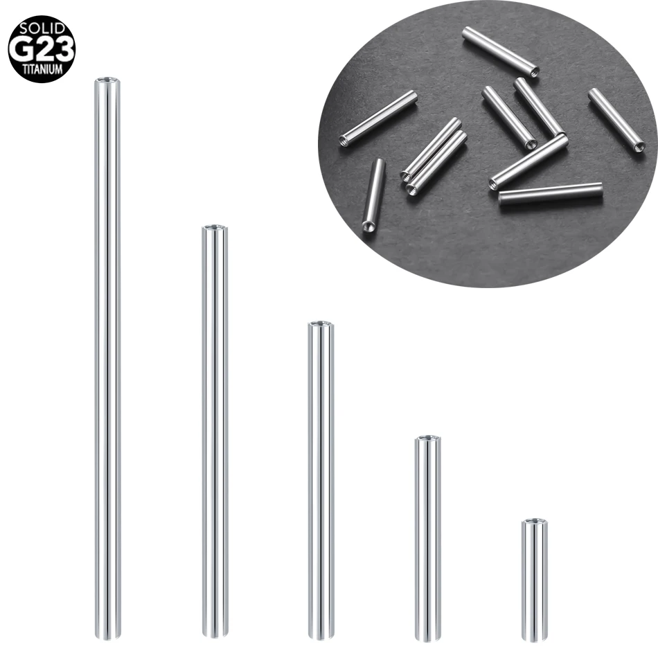 10pcs/lot Titanium Internally Thread Tongue Rings Piercing Replacement Accessories Ear Helix Piercing Bar Language Rings 14G 16G