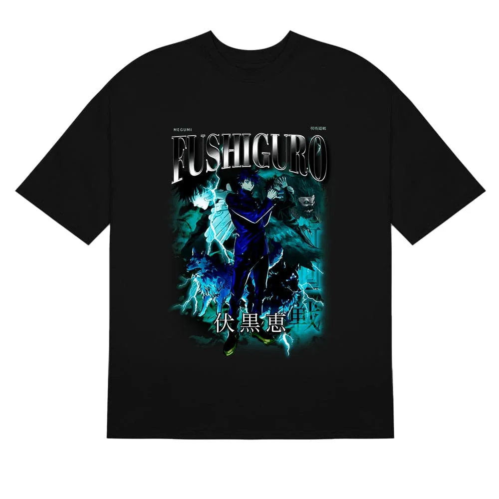 Jujutsu Kaisen Megumi Fushiguro Summoning T-Shirt - High-Quality Anime Tee